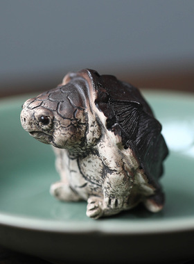 茶宠树脂鳄鱼龟摆件手工可养茶道
