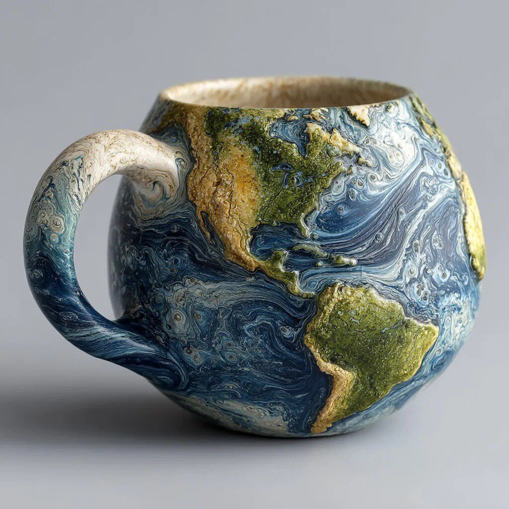 跨境Planetary Mug Collection - Cosmic Ceramic Cups行星马克杯