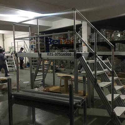 踏步型材 40200铝材踏板工业梯型平FEC台护楼栏铝登高系统合金型