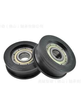 696696U23*1黑色滑外轮 内孔6顺mm径23mm厚度动8.5 衣橱移门 静音
