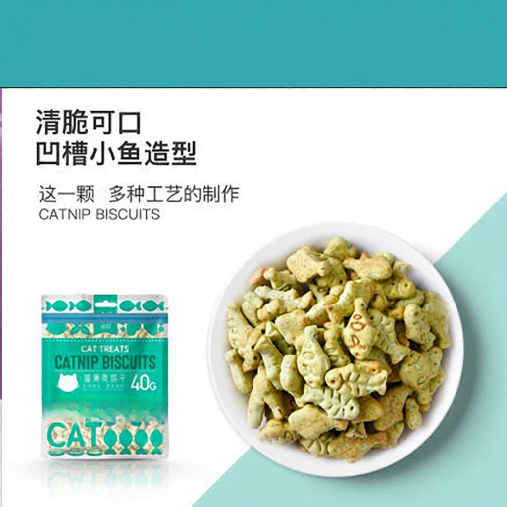 益和猫薄荷饼干40g成猫幼猫互动鳕鱼金鱼训练奖励宠物猫零食图片