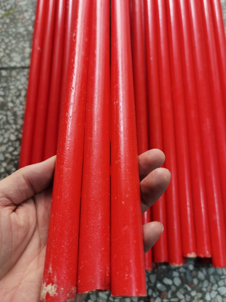 大红色棒料中国红棒料鲜红棒料血红密胺料红灯笼棒料口盖料葫芦口