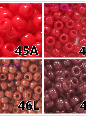 diy手工串珠材料TOHO东宝米珠2mm不透瓷珠大红咖啡45A/45/46/46L