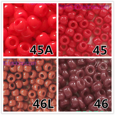 diy手工串珠材料TOHO东宝米珠2mm不透瓷珠大红咖啡45A/45/46/46L