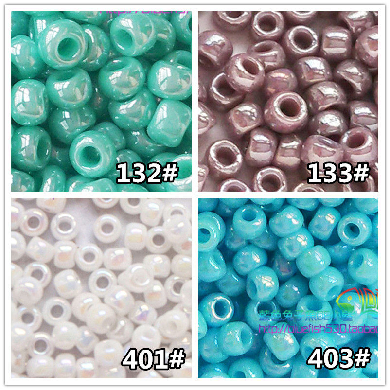 串珠材料TOHO东宝米珠2mm不透明釉彩幻彩白紫蓝绿132/133/401/403