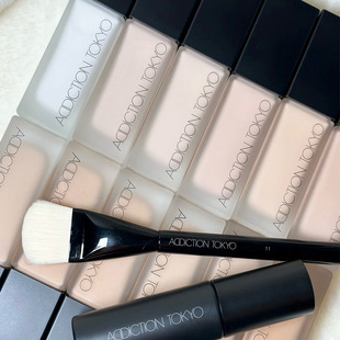 3.6发售 日本addiction粉底液 哑光遮瑕粉底刷隐形毛孔妆前乳30ml