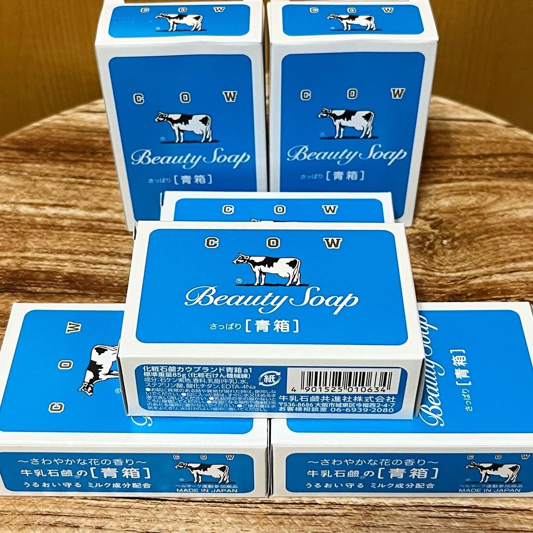 日本进口COW牛乳石碱牛奶沐浴香皂保湿温和洁面清洁肥皂85g一块装