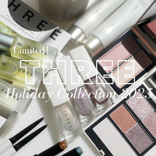 现货 圣诞限定彩妆眼影高光腮红唇膏指甲油 日本three眼影