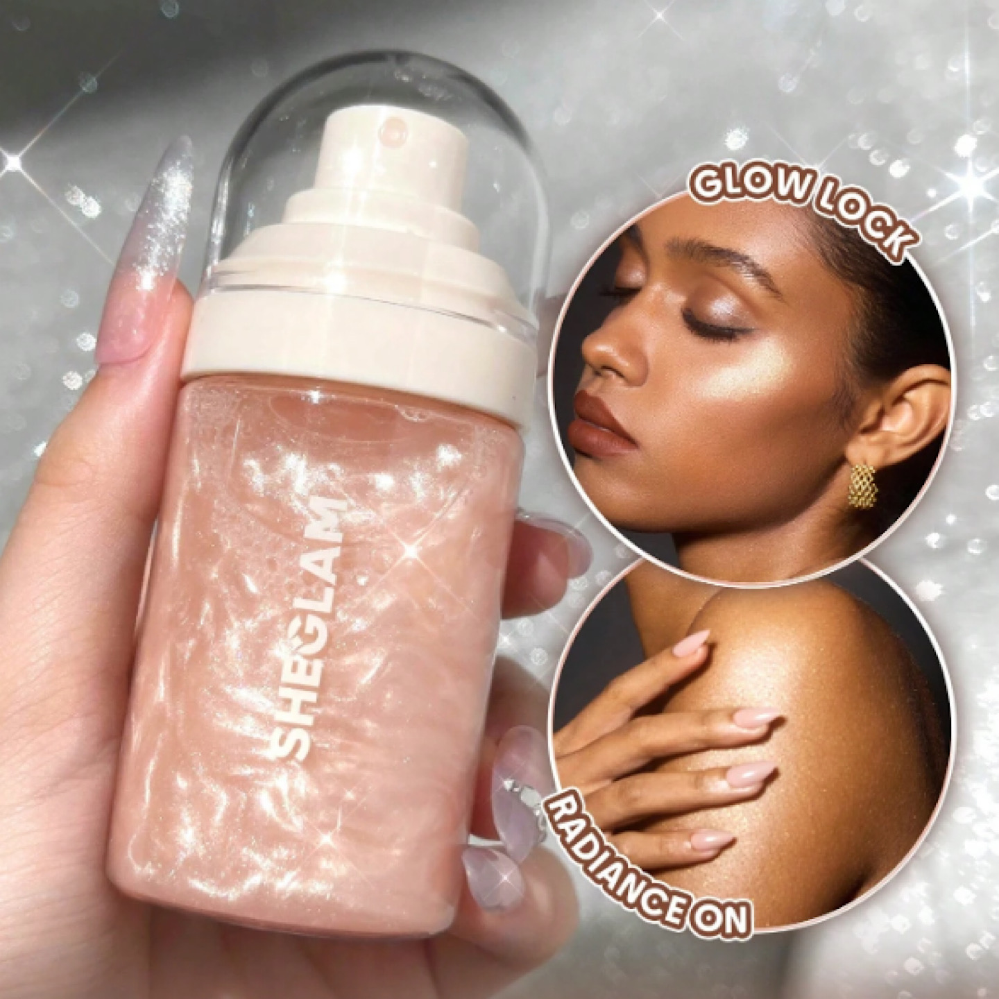 sheglam自带金色细闪定妆喷雾