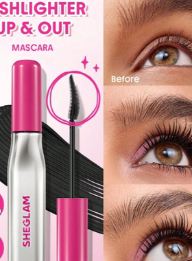 日本采购sheglam睫毛膏粉盖丰盈卷翘浓密防水防汗持妆不晕染8ml