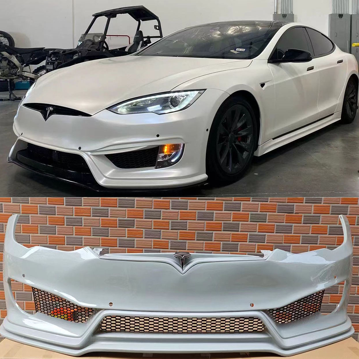 适用于Tesla特斯拉model S改装PD大包围旧改新款运动前杠后杠尾翼