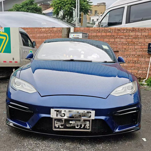 用于特斯拉ModelS老款升级新款改装GT4前杠侧后杠老改新碳纤尾翼