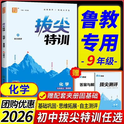 化学鲁教版专用 2026初中拔尖特训九年级上册下册全一册化学鲁教版全套初三教材同步练习题册复习资料试卷必