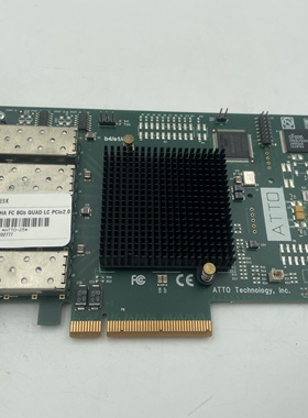 原装 ATTO FC-84EN 8GB/S 光纤适配器 84EN 四口光纤网卡