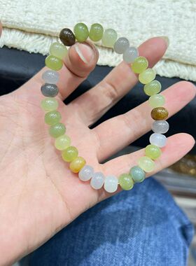 玉阅珠宝和田玉算盘珠手链女款