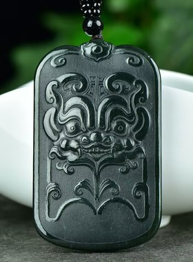 精致和田玉青玉神兽招财进宝吊坠