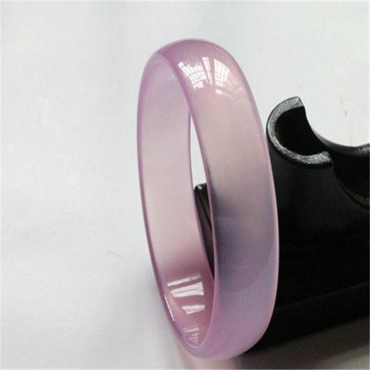 冰花芙蓉玉手镯粉色玛瑙半宝石水晶类玉镯