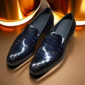 高端尼罗擦色鳄鱼皮肚皮系列 男士 手工制作 现货 商务 39码 定制