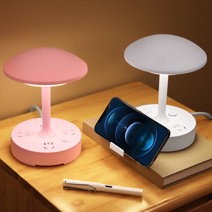 多功能台灯插座宿舍充电小夜灯家用卧室床头柜夜间照明灯插线板