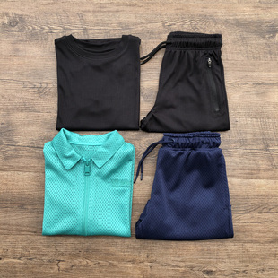 外贸原单中大童运动套装 出口英国N家男童夏季 装 T短裤 新款 速干短袖