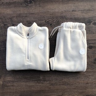 欧美单男童秋冬加厚保暖摇粒绒卫衣棉裤子外贸原单宝宝儿童套装