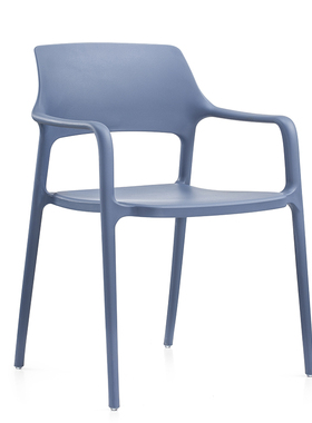 北欧简约家用成人餐椅靠背会议椅会客椅加厚可叠落白色黄色塑料椅