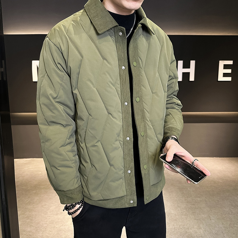 男士棉衣翻领拼接假两件二棉夹克加棉外套2392-P115,男装夹克,电商D236-1（原A051-1）