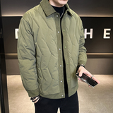 男士棉衣翻领拼接假两件二棉夹克加棉外套2392-P115，男装夹克，电商D236-1（原A051-1）