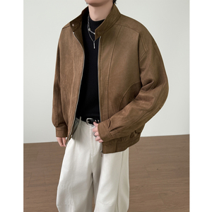 90白鸭绒麂皮绒羽绒服男士加厚夹克外套YR5001-P220图片