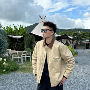 美式工装巴恩风洗水纯棉夹克外套男JK2503-TP95，男装夹克，电商D236-1（原A051-1）
