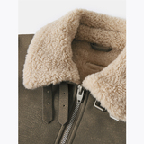 皮毛一体棉服麂皮羊羔绒夹克男装冬季外套MY237-185，男装夹克，电商D236-1（原A051-1）