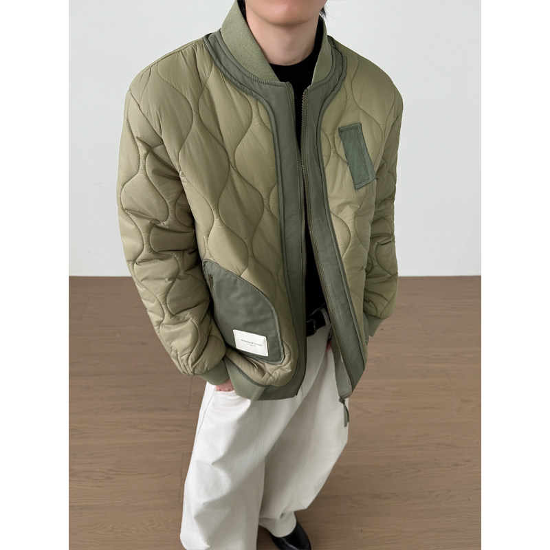 美式棒球领棉服男装二棉加厚夹克外套22067-P135,男装夹克,电商D236-1（原A051-1）