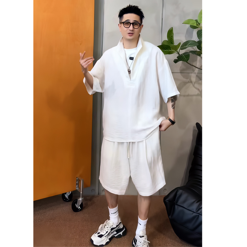 30麻20天丝50粘胶亚麻套装一套衣服男装DK028-P30CS028-P45，男装休闲套装，电商D236-1（原A051-1）