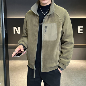 秋冬加厚双面穿颗粒绒立领夹克外套男JK6626-P125图片
