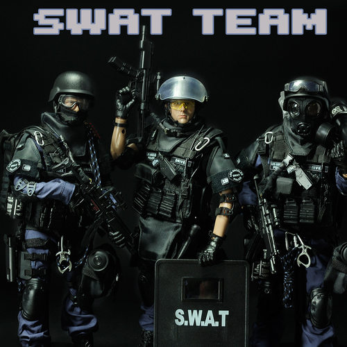 PATTIZ仿真工艺军事关节人偶 1/6比例TE警SWAT兵人模型玩具