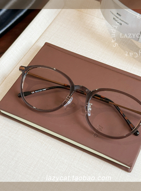 53mm韩系椭圆眼镜框女复古显小脸素颜可配度数防蓝光近视眼镜架男