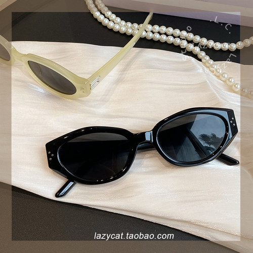 白鹿同款Dada猫眼黑色墨镜UV400
