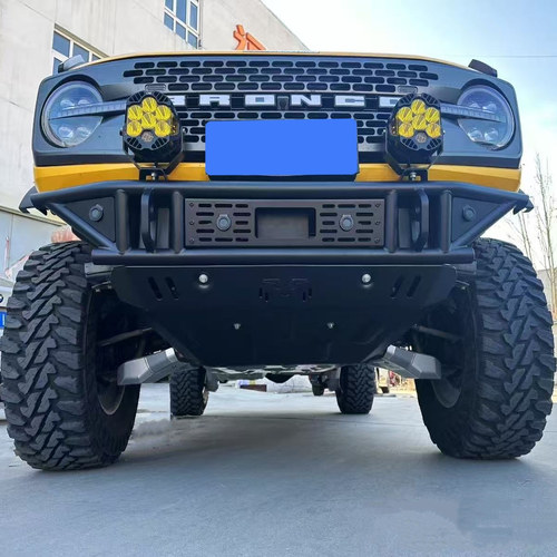 适用于福特烈马BRONCO改装前杠推沙杠体铬钼合金下护板铝镁合金