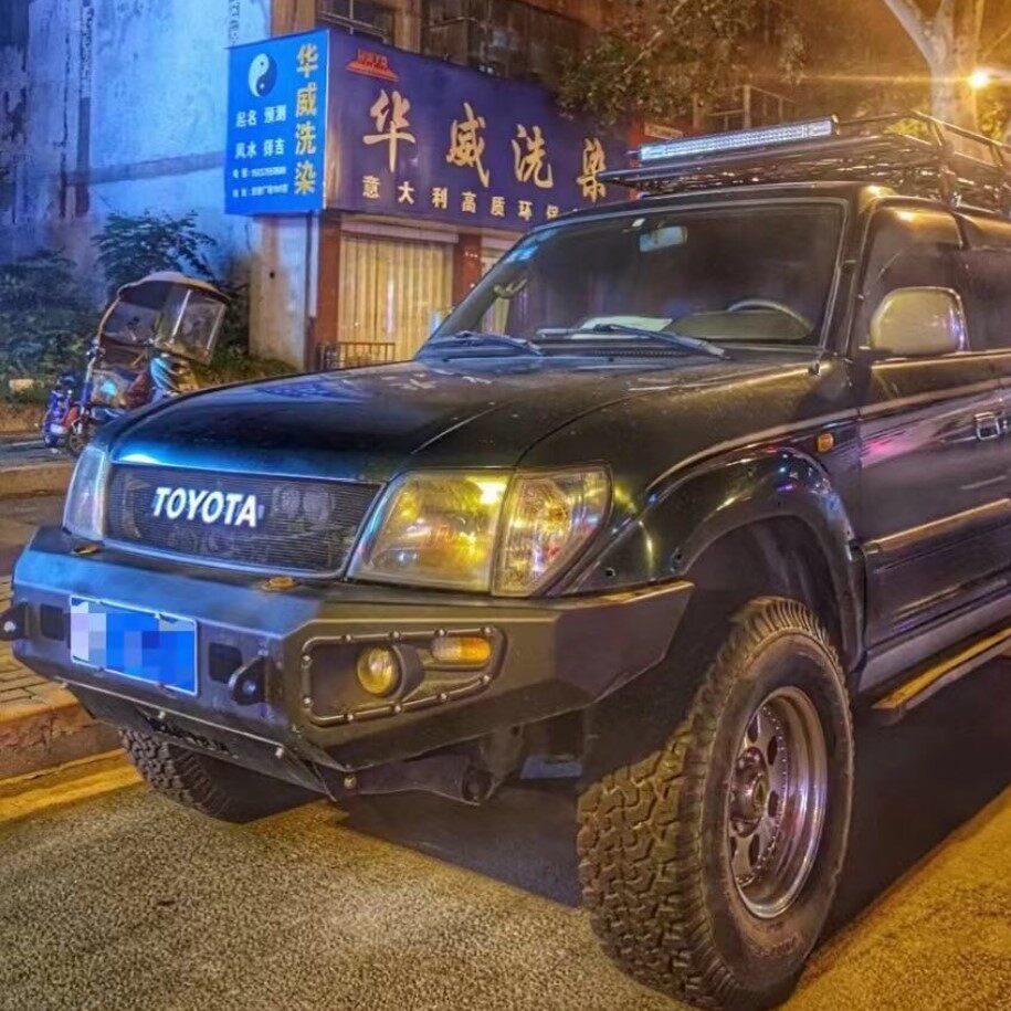 丰田3400前保险杠lc90 lc95越野改装防护杠前杠
