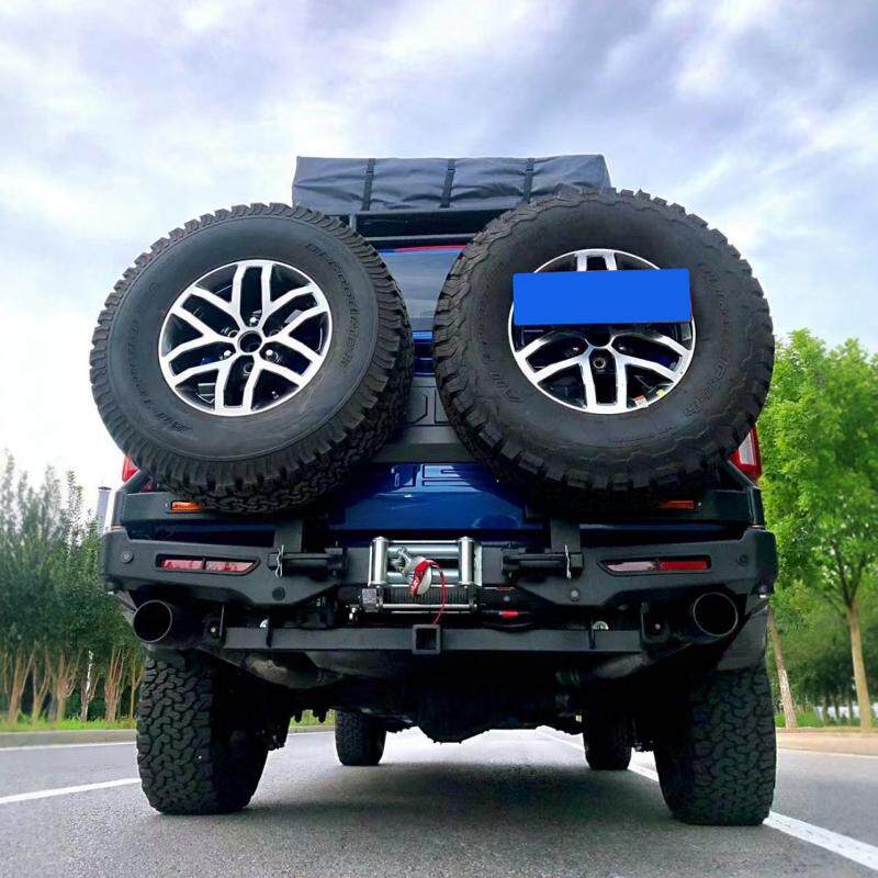 适用于福特新猛禽F150改装带备胎架后杠防撞杠保险杠