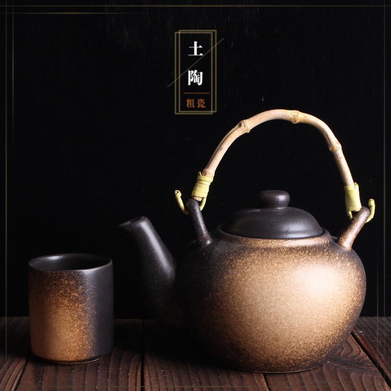 日式粗陶商用复古茶具