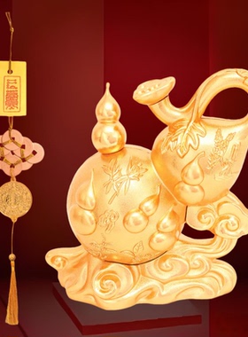 李居明2026年西北位如意葫芦霸二黑位摆件家居摆设马年九宫吉祥物