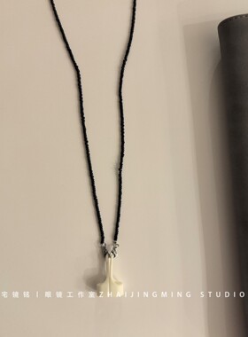 日本作旧复古黑色小珠粒眼睛挂绳眼 镜链