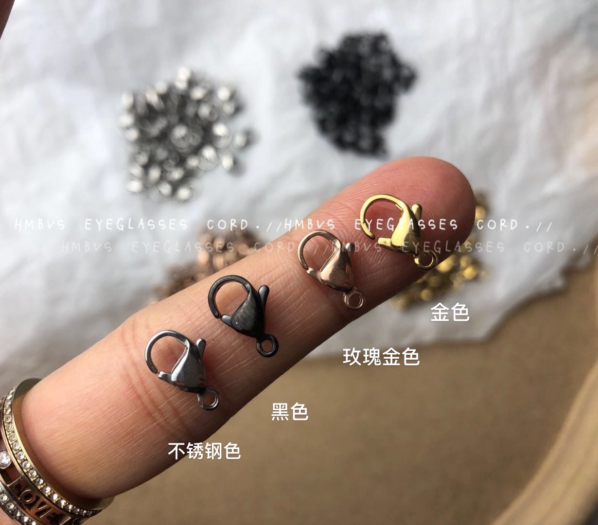 diy钛钢不褪色配件手链扣