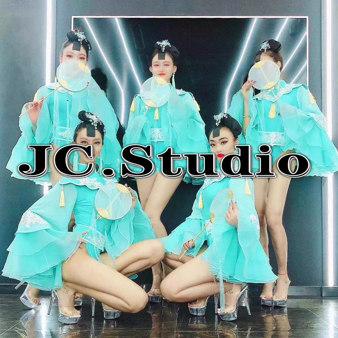 演出服天蓝色秀禾中国风民族风女gogo酒吧作秀派对商演DSDJ