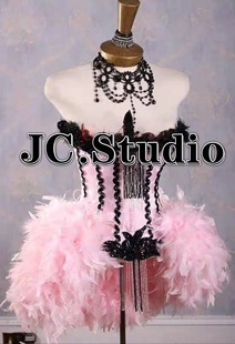 定制酒吧夜店gogo演出服女团dj复古歌手性感live舞台表演服套装