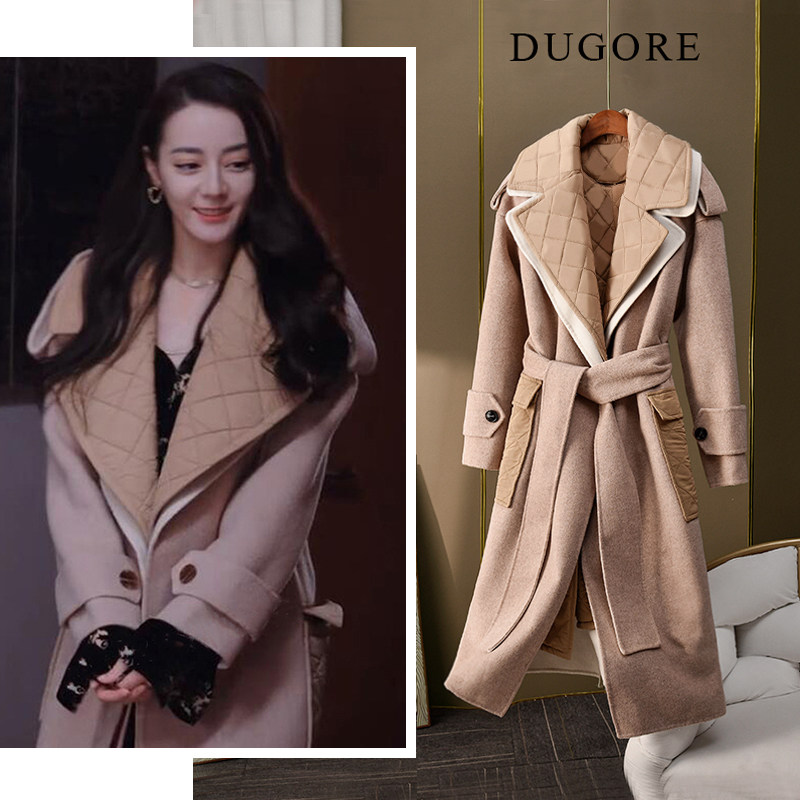 间棉加厚双面羊毛呢大衣