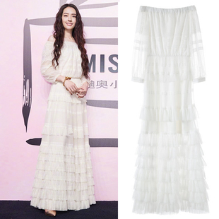 【清仓】郭碧婷同款白色连衣裙egg裙法式初恋很仙长裙女气质超仙
