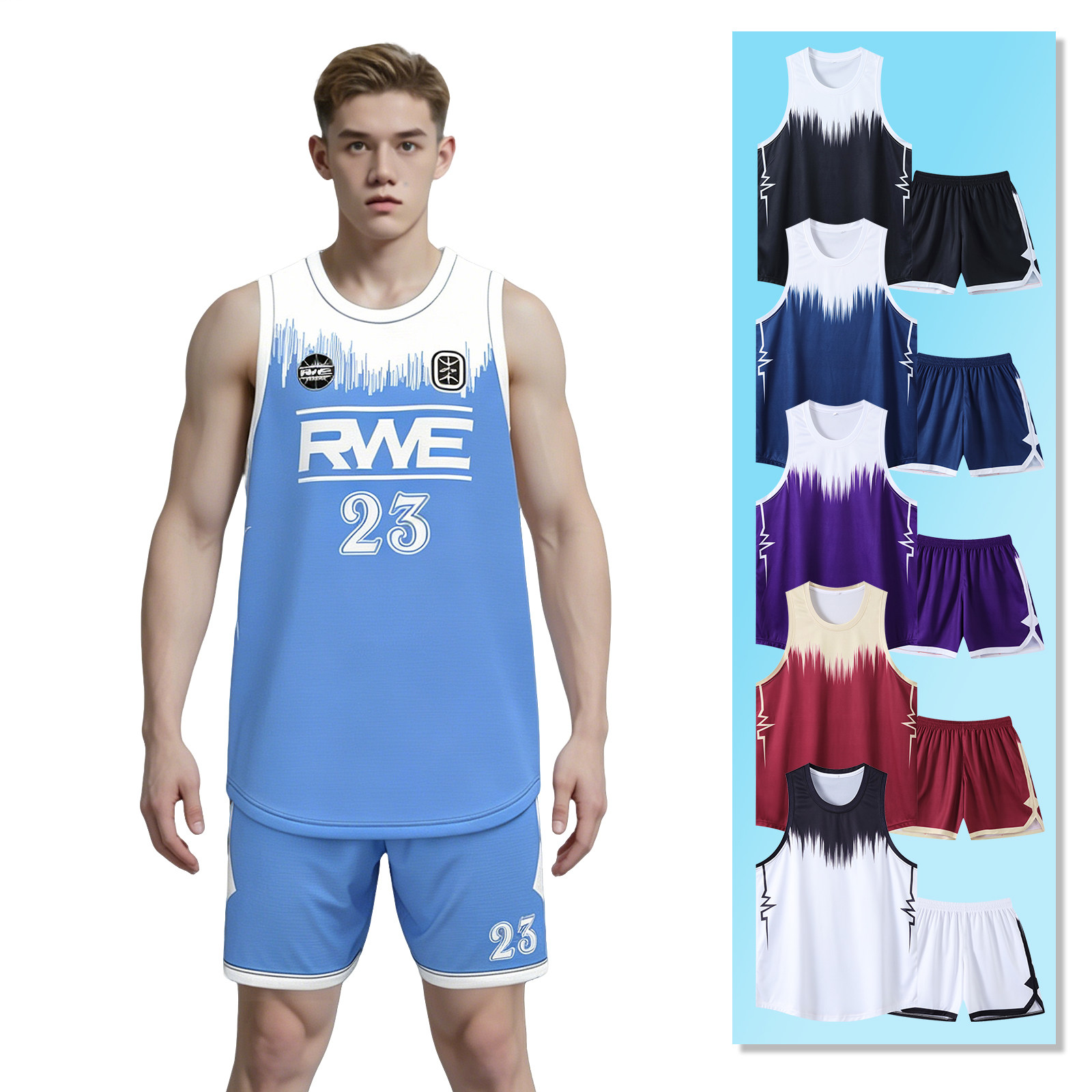 夏季美式篮球服套装男速干定制