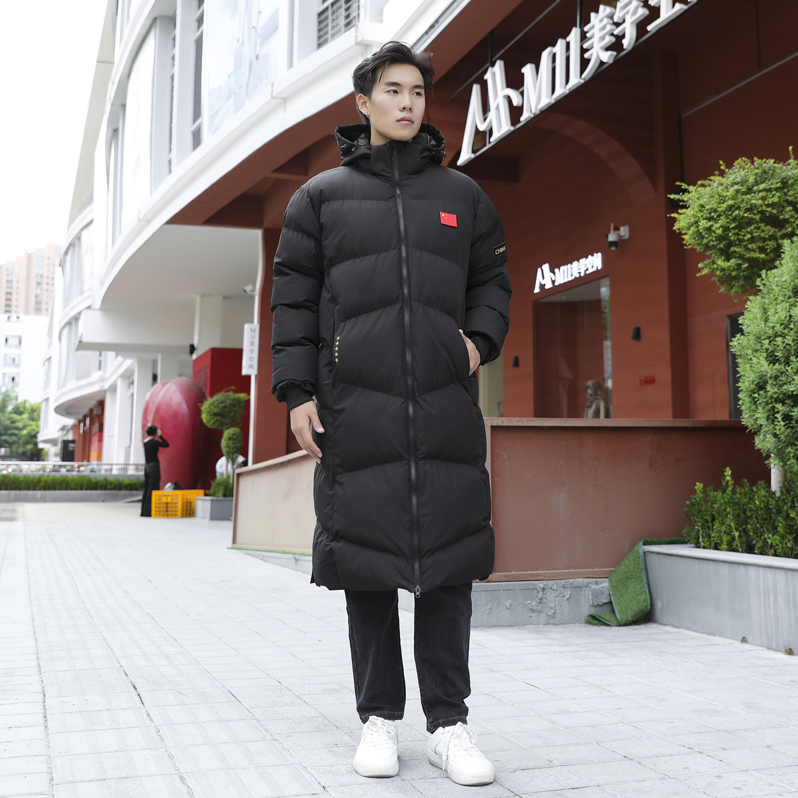 冬季运动棉衣过膝加厚保暖男女款